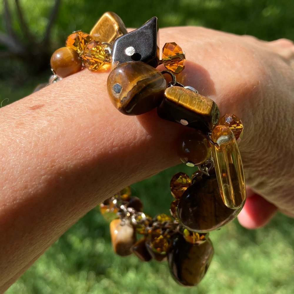 Vintage Resin Charm Bracelet